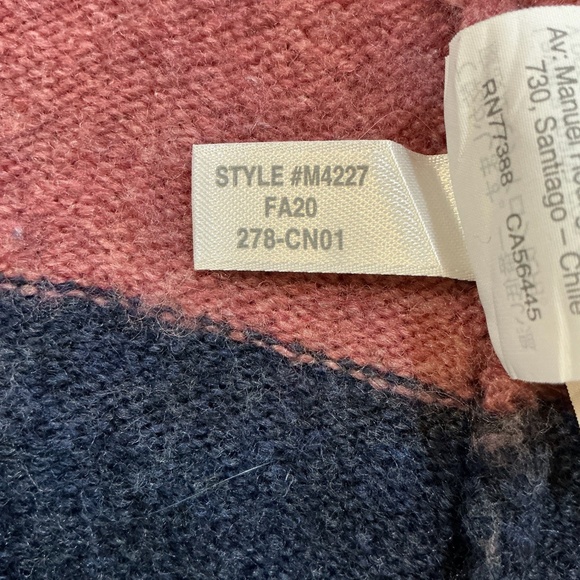 Madewell Kent Colorblock Cardigan XS | Alpaca Wool Blend Open Front Sweater - Picture 6 of 8